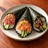 Illustrative image of Temaki (3 Kind hand roll)